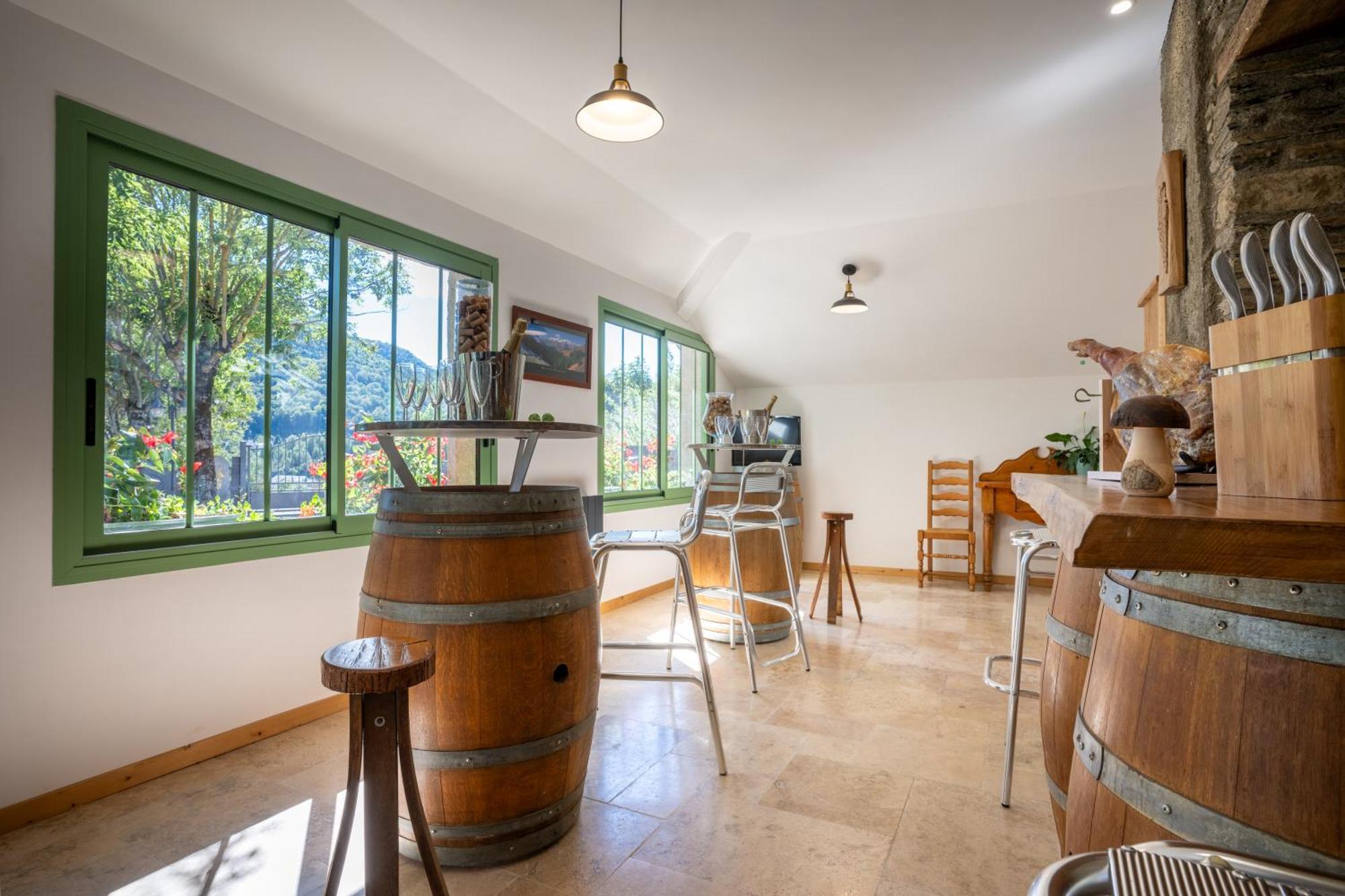 grange rénovée en gîte/maison/chalet Arreau Exterior foto